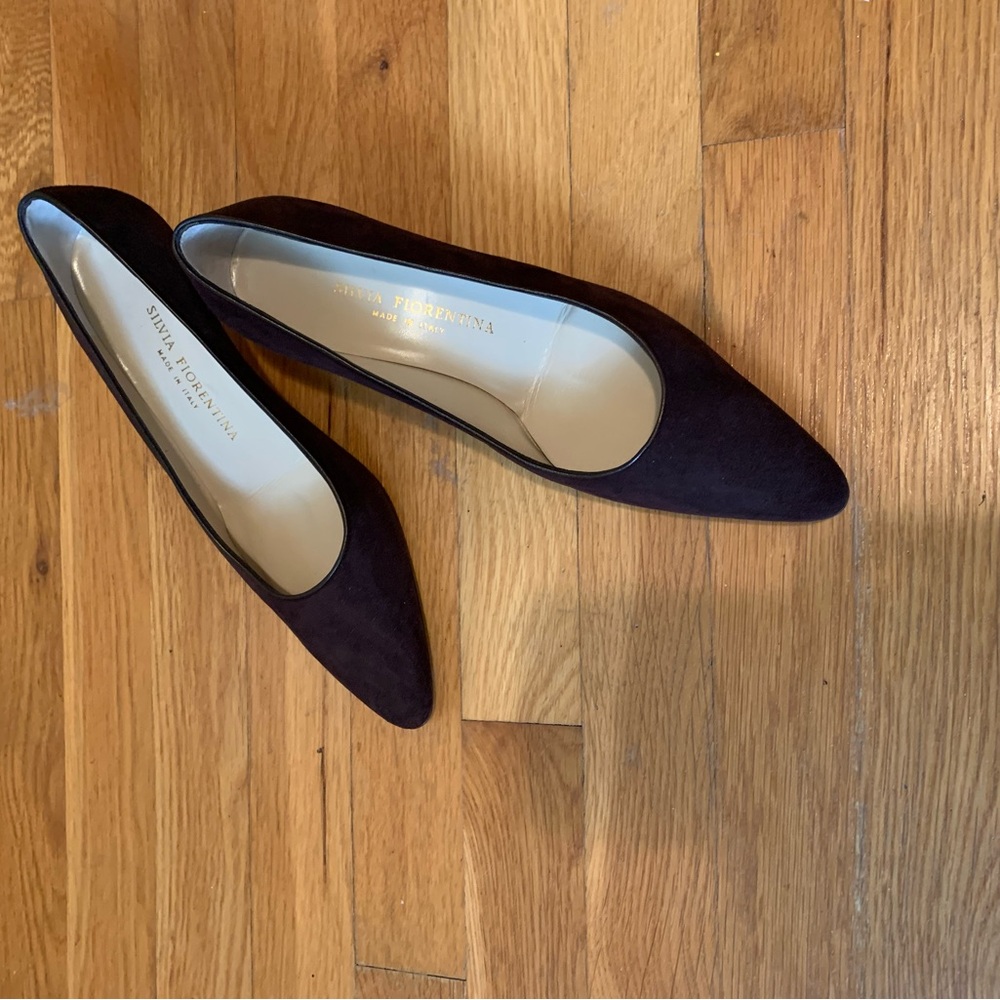 Silvia Fiorentina dark brown suede heels. Size 8.5M.